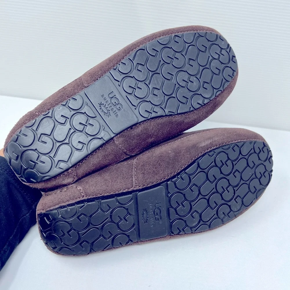 UGG**Ascot Brown Suede Unisex Slippers**US 4 $95